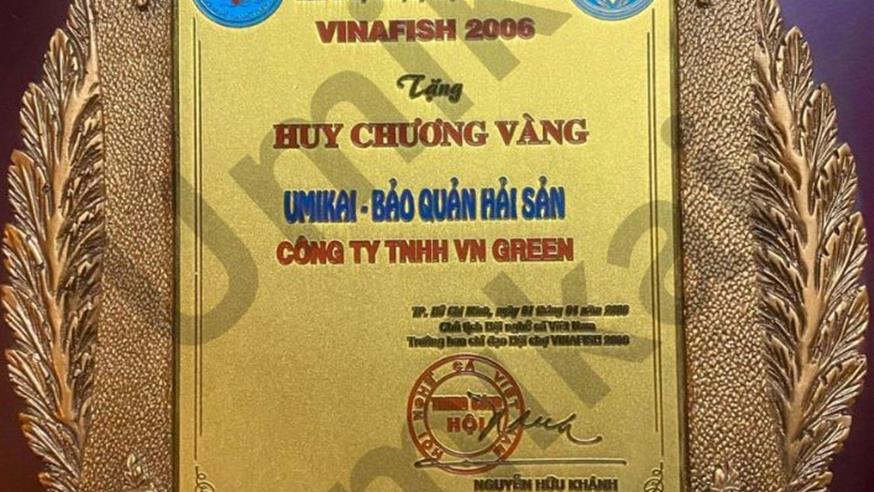 HUY CHƯƠNG VÀNG DÀNH CHO UMIKAI VÀO NĂM 2006